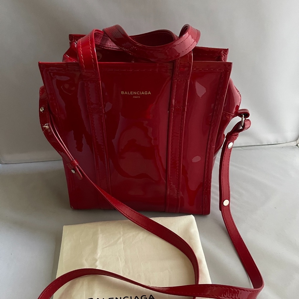 BALENCIAGA Patent Leather XS Bazar Shopper Tote - Picture 16 of 16